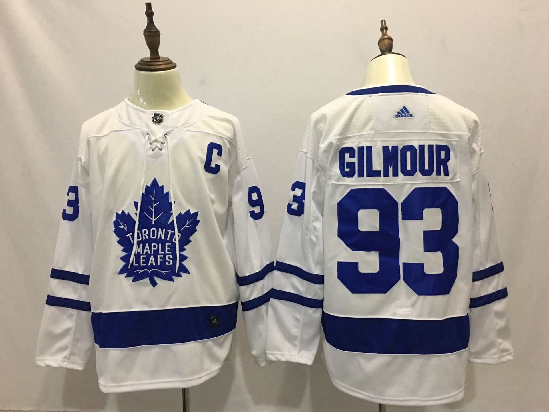 Men Toronto Maple Leafs #93 Gilmour White Adidas Hockey Stitched NHL Jerseys